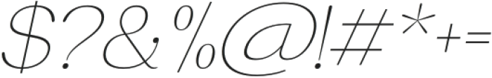 BS Helivita Thin Italic otf (100) Font OTHER CHARS