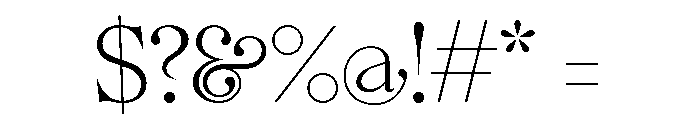 BSMilkshakeDisplay Thin Font OTHER CHARS
