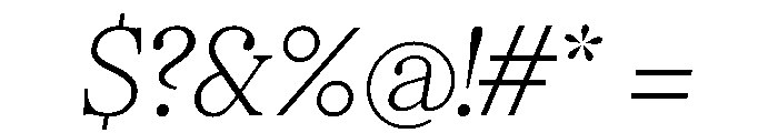 BSMilkshakeText ThinItalic Instance Font OTHER CHARS