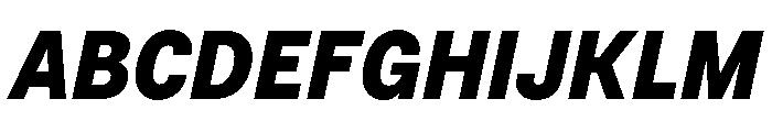 BSNotion ExtraboldItalic Font UPPERCASE