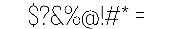 BSNotion Extralight Instance Font OTHER CHARS