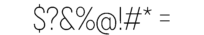 BSNotion Extralight Font OTHER CHARS