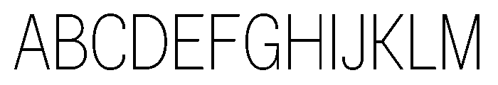 BSNotion Extralight Font UPPERCASE