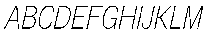 BSNotion ExtralightItalic Font UPPERCASE