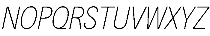 BSNotion ExtralightItalic Font UPPERCASE