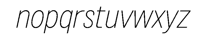 BSNotion ExtralightItalic Font LOWERCASE