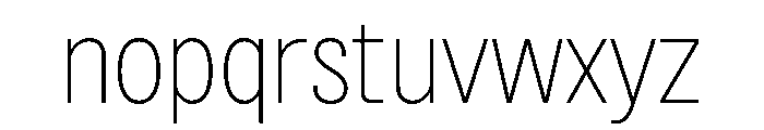 BSNotion Extralight Font LOWERCASE
