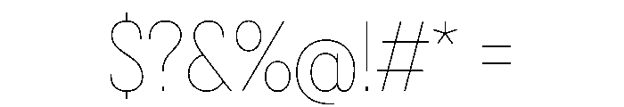 BSNotion Hairline Instance Font OTHER CHARS