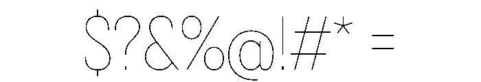 BSNotion Hairline Font OTHER CHARS
