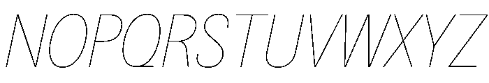 BSNotion HairlineItalic Instance Font UPPERCASE