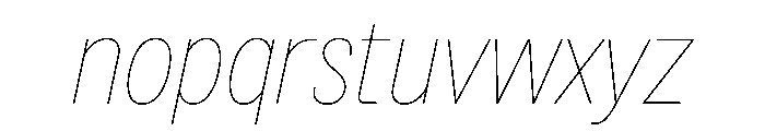 BSNotion HairlineItalic Instance Font LOWERCASE