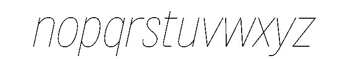 BSNotion HairlineItalic Font LOWERCASE