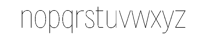 BSNotion Hairline Font LOWERCASE