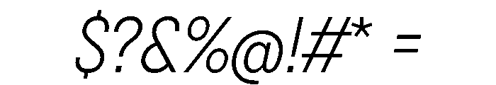 BSNotion LightItalic Instance Font OTHER CHARS