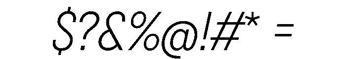 BSNotion LightItalic Font OTHER CHARS
