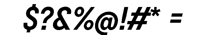 BSNotion SemiboldItalic Font OTHER CHARS