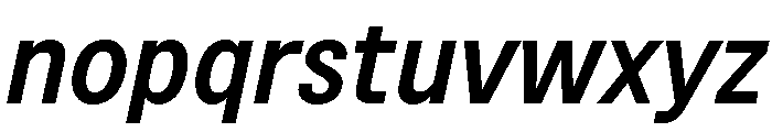 BSNotion SemiboldItalic Font LOWERCASE