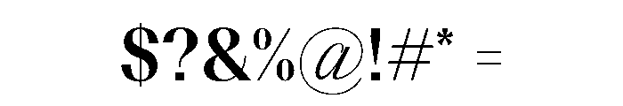 BSResortClassic Bold Instance Font OTHER CHARS
