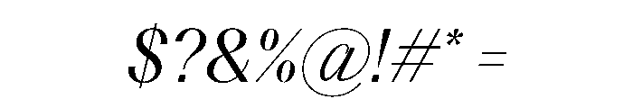 BSResortClassic BookItalic Instance Font OTHER CHARS