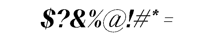 BSResortClassic ExtraboldItalic Instance Font OTHER CHARS