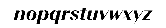 BSResortClassic ExtraboldItalic Instance Font LOWERCASE