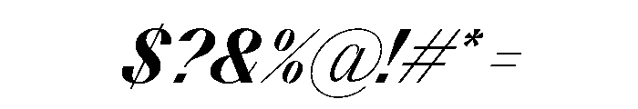 BSResortClassic ExtraboldSuperItalic Instance Font OTHER CHARS