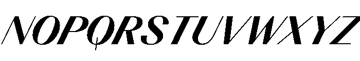 BSResortClassic ExtraboldSuperItalic Instance Font UPPERCASE