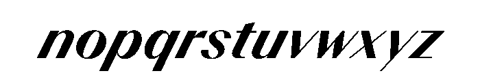 BSResortClassic ExtraboldSuperItalic Instance Font LOWERCASE