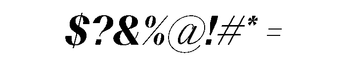 BSResortClassic HeavyItalic Instance Font OTHER CHARS