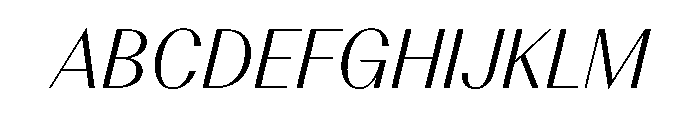 BSResortClassic LightItalic Instance Font UPPERCASE