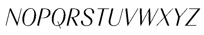 BSResortClassic LightItalic Instance Font UPPERCASE