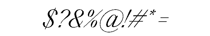 BSResortClassic LightSuperItalic Instance Font OTHER CHARS