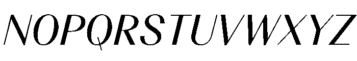 BSResortClassic MediumItalic Instance Font UPPERCASE