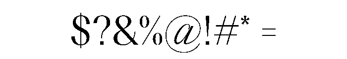 BSResortClassic Regular Instance Font OTHER CHARS
