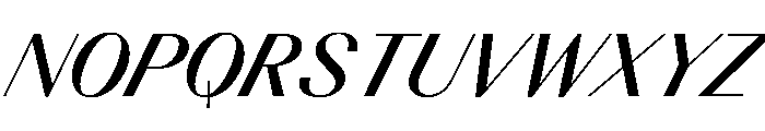 BSResortClassic SemiboldSuperItalic Instance Font UPPERCASE