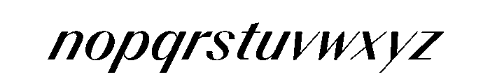 BSResortClassic SemiboldSuperItalic Instance Font LOWERCASE