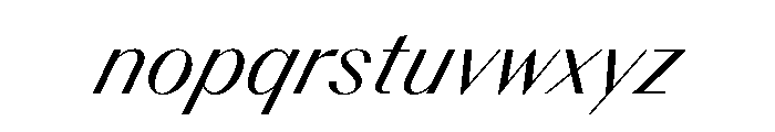 BSResortClassic SuperItalic Instance Font LOWERCASE
