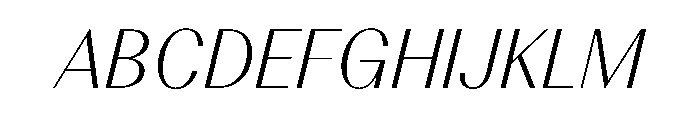 BSResortClassic ThinItalic Instance Font UPPERCASE