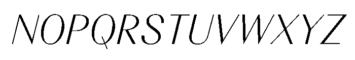 BSResortClassic ThinItalic Instance Font UPPERCASE