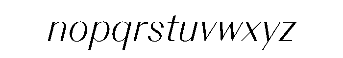BSResortClassic ThinItalic Instance Font LOWERCASE