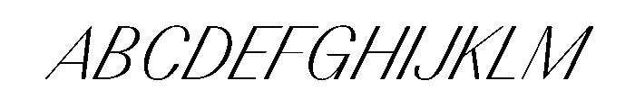 BSResortClassic ThinSuperItalic Instance Font UPPERCASE