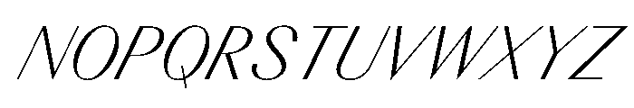 BSResortClassic ThinSuperItalic Instance Font UPPERCASE