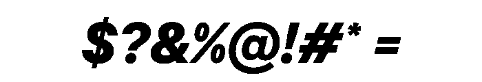 BSResortSans BlackItalic Instance Font OTHER CHARS