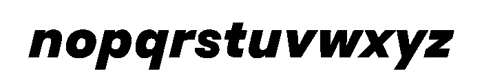 BSResortSans BlackItalic Instance Font LOWERCASE