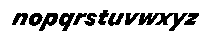 BSResortSans BlackSuperItalic Instance Font LOWERCASE