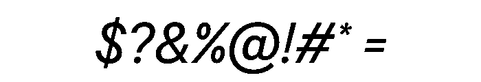 BSResortSans BookItalic Instance Font OTHER CHARS