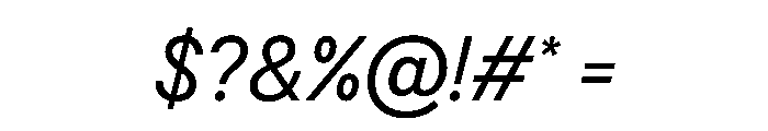 BSResortSans Italic Instance Font OTHER CHARS