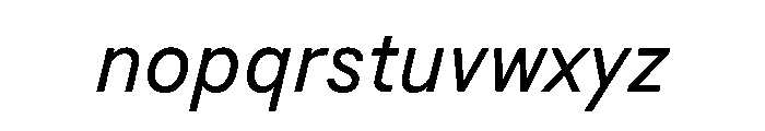 BSResortSans Italic Instance Font LOWERCASE
