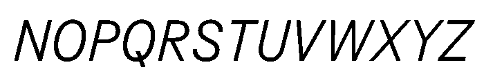 BSResortSans LightItalic Instance Font UPPERCASE