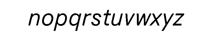 BSResortSans LightItalic Instance Font LOWERCASE
